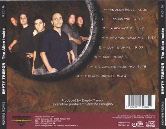 Empty Tremor  The Alien Inside (2004) : Back